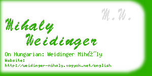 mihaly weidinger business card